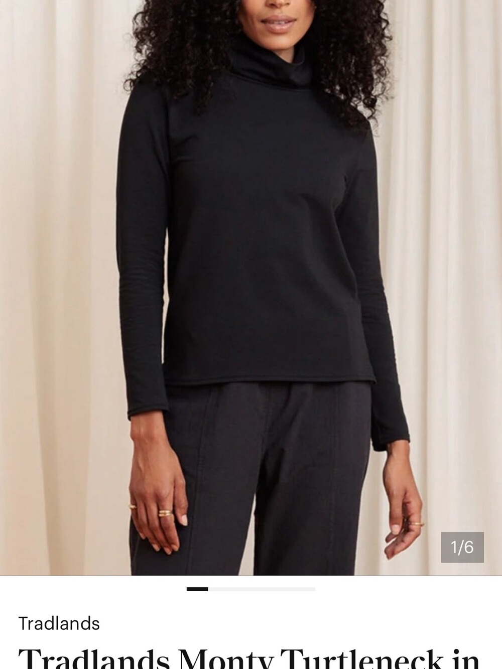 Tradlands Black Monty Turtleneck